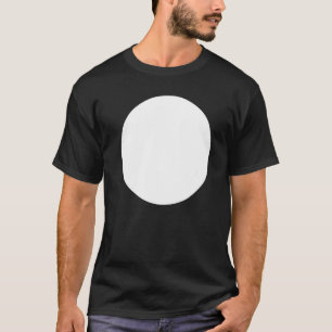 Blank Abstract Printed White Circle Graphics T-Shirt