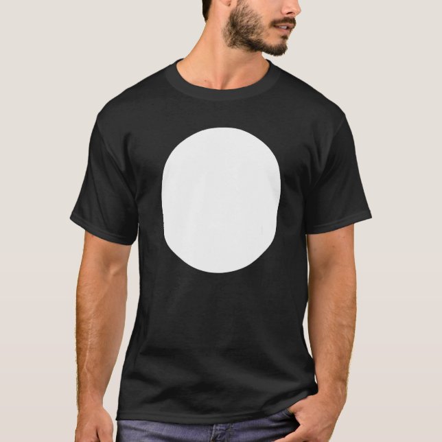 Blank Abstract Printed White Circle  Graphics T-Shirt (Front)