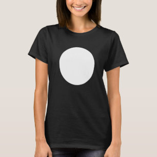 Blank Abstract Printed White Circle  Graphics T-Shirt