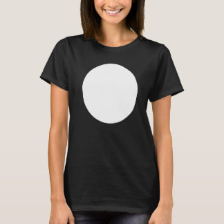 Blank Abstract Printed White Circle  Graphics T-Shirt