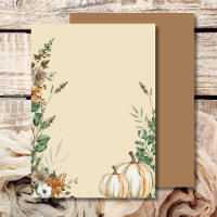 Blank Add Your Own Fall Pumpkin Rustic Brown 