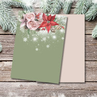 Blank Add Your Own Winter Baby In Bloom sage green