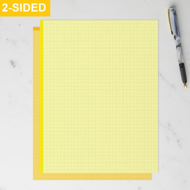 Blank Aesthetic Yellow Graph Papers (Grid Squared) (yellow engineering graph paper, quad ruled paper for drafting)