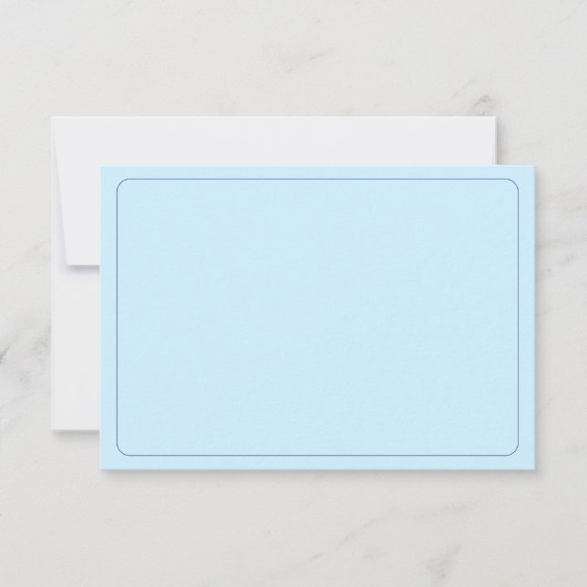 Blank All Occasion Blue Bordered Card (Front)