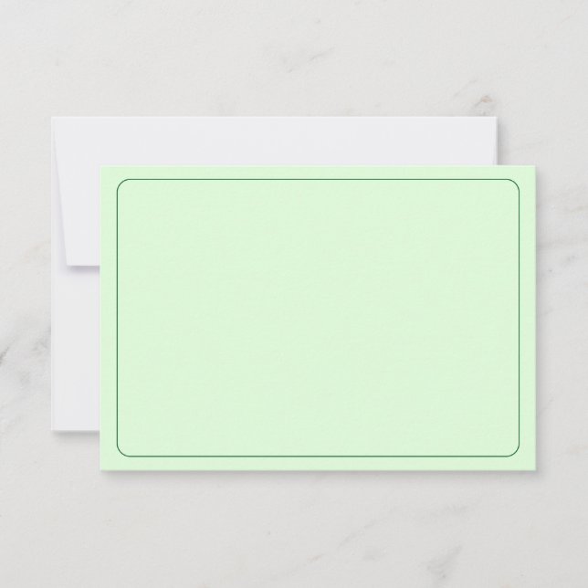 Blank All Occasion Green Bordered Card (Front)