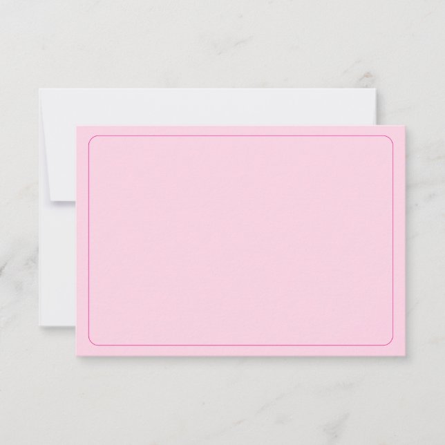 Blank All Occasion Pink Border Card (Front)