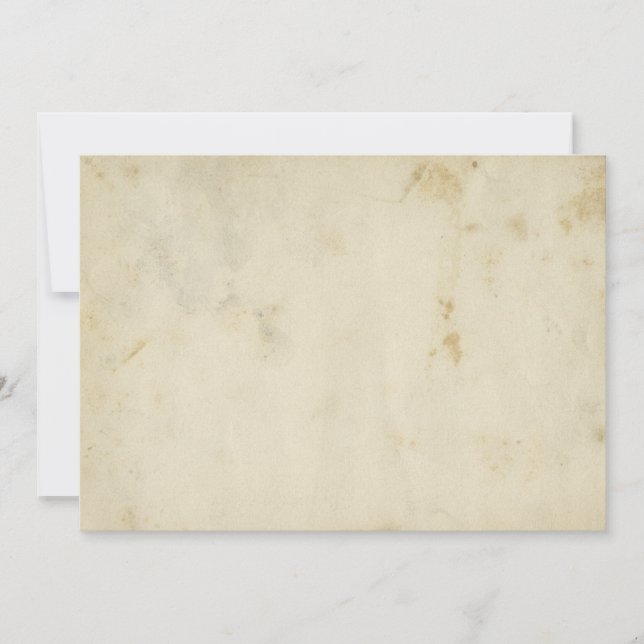 Blank Antique Aged Paper Custom Invitations (Front)