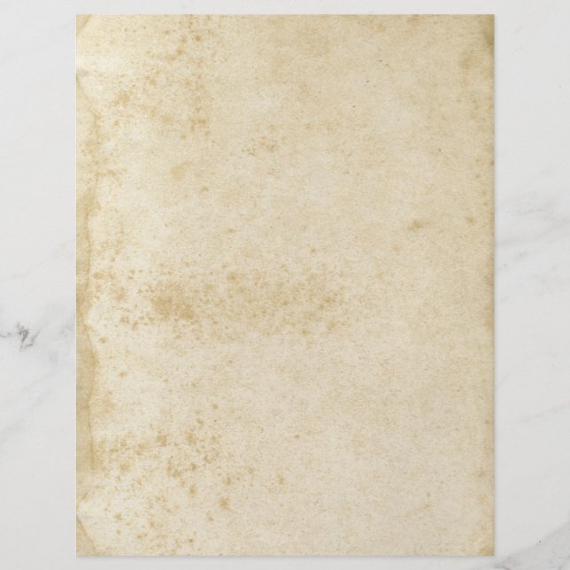 Blank Antique Stained 1870's Old Paper Flyer (Front)