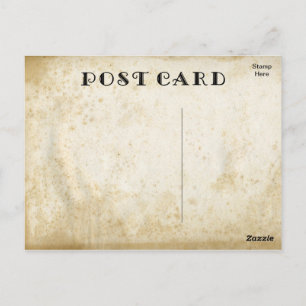 Blank Antique Stained Paper DIY Aged Rustic Postcard