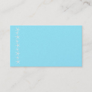 Blank Aqua Starfish Border Place Cards, Medium Card