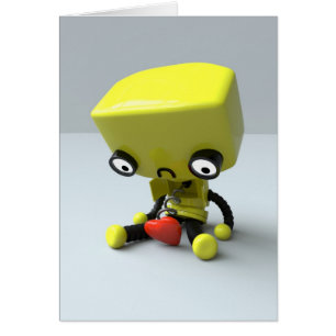 Blank Art Card - Sad Robot