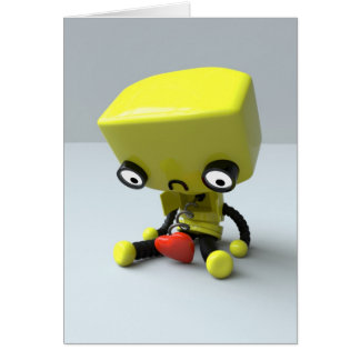Blank Art Card - Sad Robot