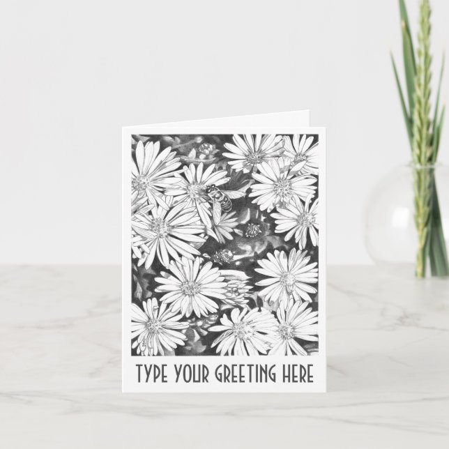 Blank Art Card Wildflower Customized Greeting Card (Front)