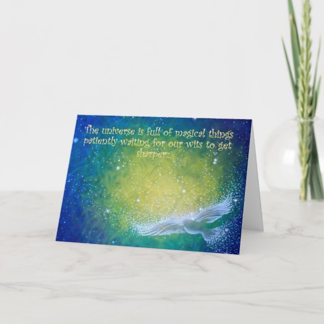 blank art greeting card, original art galaxy card (Front)