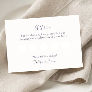 Blank Attire Dress Code Pastels Wedding  Enclosure Card