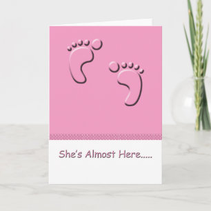 Blank Baby girl shower card