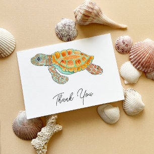 Blank Baby Sea Turtle Customizable Thank You Card