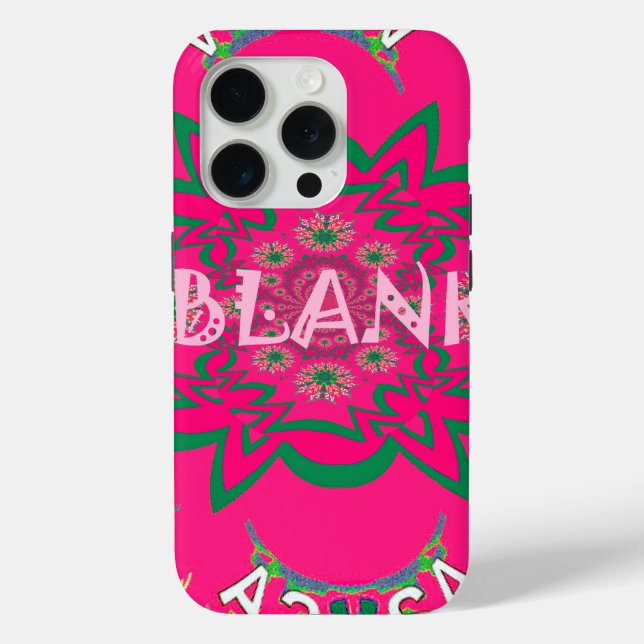 Blank Baby Vivid Pink Floral Purple Shade Monogram Case-Mate iPhone Case (Back)