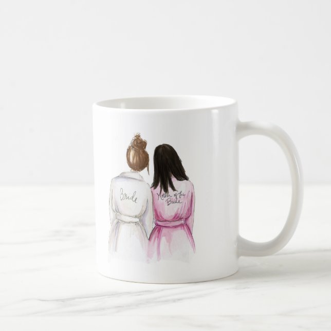 BLANK BACK Mug Auburn Bun Bride Bk Long Mom (Right)