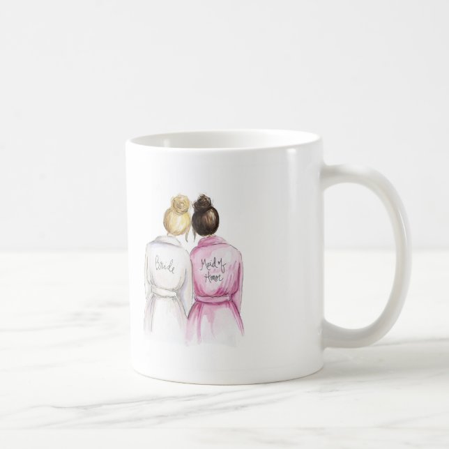 BLANK Back Mug Blonde Bun Bride Dk Br Bun MOH (Right)