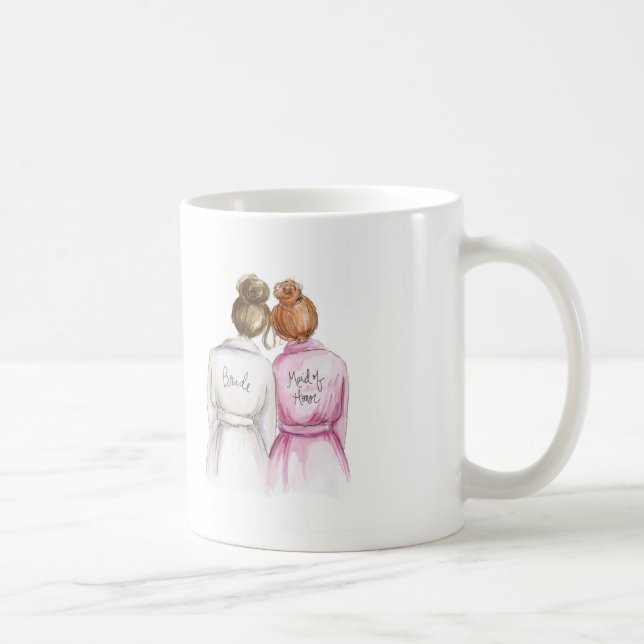 BLANK Back Mug Brunette Bun Bride Red Bun MOH (Right)