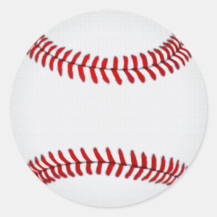 Blank Baseball Stickers, Round, Large or Small Classic Round Sticker