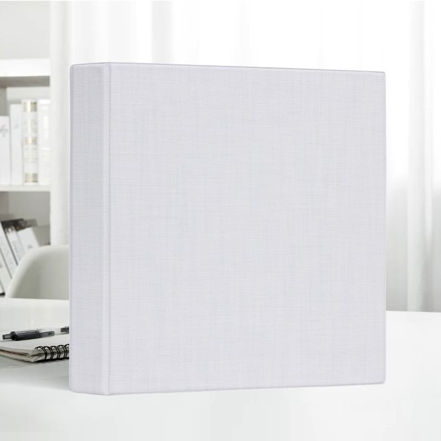 Blank Beige Linen White Simple Elegant Texture Binder (Creator Uploaded)