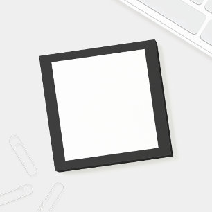 Blank Black and White Post-it Notes