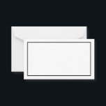 Blank Black and White Wedding Advice and Wishes Card<br><div class="desc">Blank Black and White Wedding Wedding Advice and Wishes Card
featuring black rectangle border.
Also perfect as wedding place cards,  business cards and more.

Click on the customize it button to personalize the design.</div>