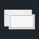 Blank Black and White Wedding Advice and Wishes Card<br><div class="desc">Blank Black and White Wedding Wedding Advice and Wishes Card
featuring black rectangle border.
Also perfect as wedding place cards,  business cards and more.

Click on the customize it button to personalize the design.</div>