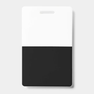 Blank Black White DIY Template Custom text  photo  Badge