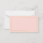 Blank Blush Pink & Gold Wedding Advice and Wishes<br><div class="desc">Blank Elegant Blush Pink and Gold Wedding Advice and Wishes Card
featuring gold rectangle border on blush pink background.
Also perfect as wedding place cards,  business cards and more.

Click on the customize it button to personalize the design by choosing background colour you like.</div>