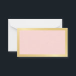 Blank Blush Pink & Gold Wedding Advice and Wishes Card<br><div class="desc">Blank Elegant Blush Pink and Gold Wedding Advice and Wishes Card
featuring gold rectangle border on blush pink background.
Also perfect as wedding place cards,  business cards and more.

Click on the customize it button to personalize the design by choosing background colour you like.</div>