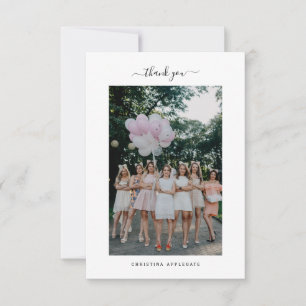 Blank Bridal Shower Photo II Thank You Card