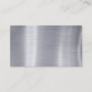 Blank Brushed Aluminum "Faux Aluminum" Business Card