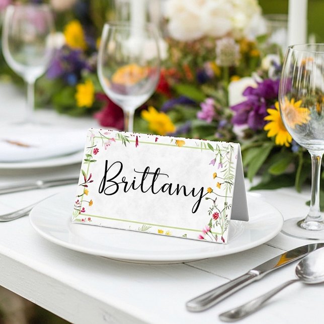 Blank Budget Garden floral wedding   Place Card (Creator Uploaded)