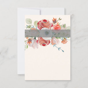 Blank budget Lovely Orange and red floral wedding Invitation