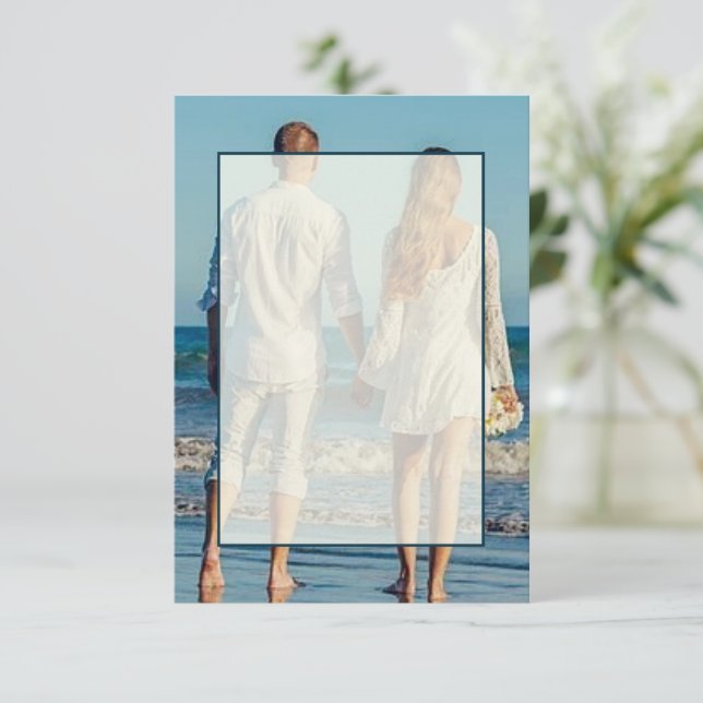 Blank budget Photo wedding  Invitation (Standing Front)