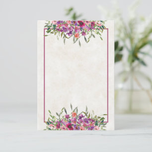 Blank budget Purple  wildflowers wedding  Invitati Invitation