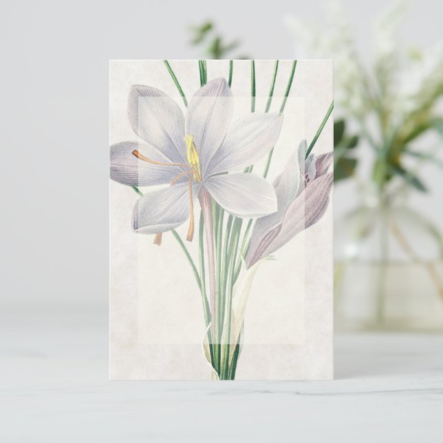 Blank budget Vintage blumen wedding  Invitation (Standing Front)