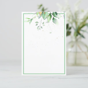 Blank budget Watercolor greenery wedding Invitati Invitation