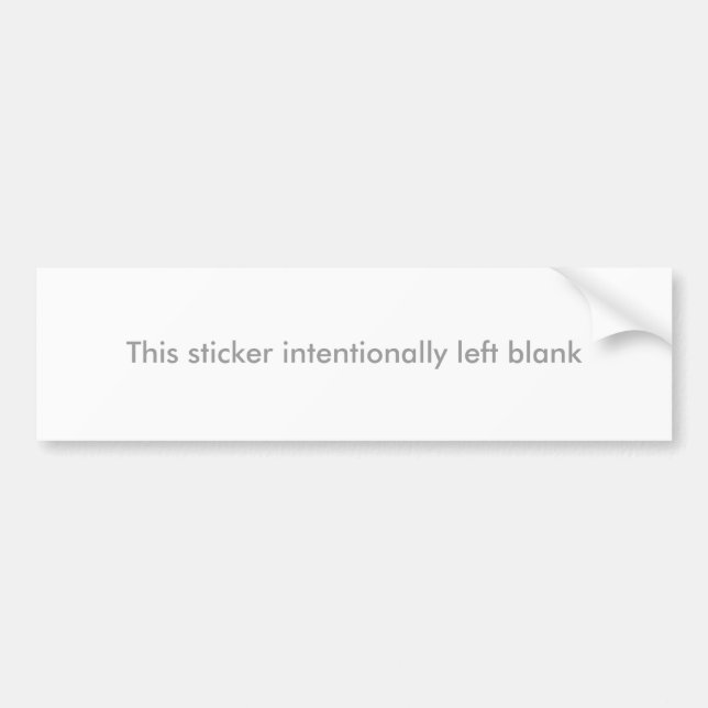 Blank bumper sticker (Front)