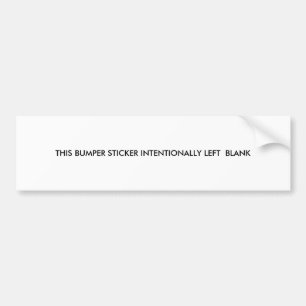 Blank Bumper Sticker