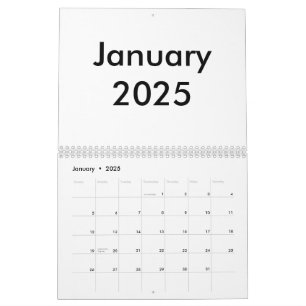 Blank Calendar 2025 With Months