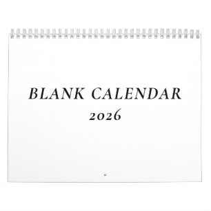 Blank Calendar 2026 With Holidays