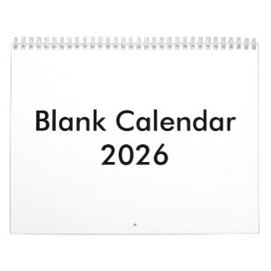 Blank Calendar 2026 With Months