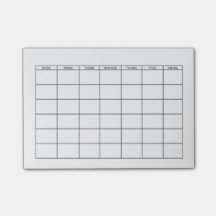 Blank Calendar Grid