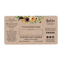 Blank Candle Labels With A Kraft Country Theme
