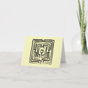 blank card crossing labyrinth brush square