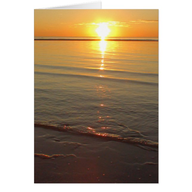 Blank Card with Beautiful Ocean Sunset (Front)
